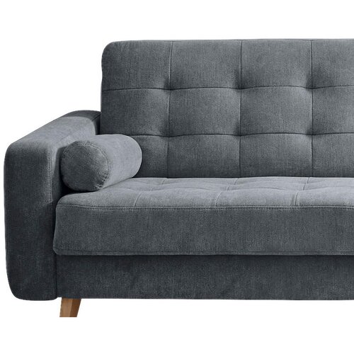 MID.YOU ZOFA S POSTELJNO FUNKCIJO, antracit tekstil, leseni material Slike