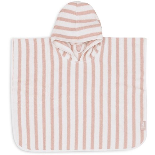 Jollein pončo stripe terry gots wild rose Slike