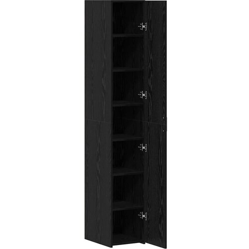  Highboard 2 pcs Crni hrast 30 x 42,5 x 185 cm Slike