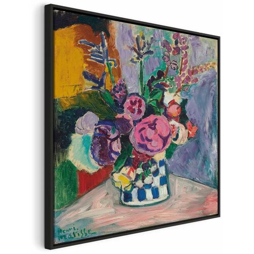  Slika - Henri Matisse – Peonies 40x40 U crnom drvenom okviru Cene