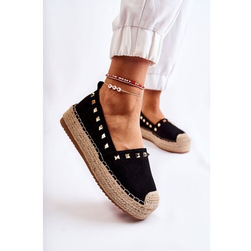 Kesi Women&amp;#039;s Espadrilles With Studs Black Laross Slike
