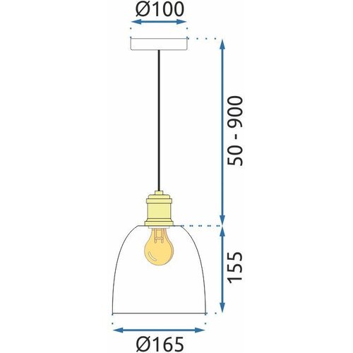 Toolight Lampa APP1006-1CP WHITE U Slike