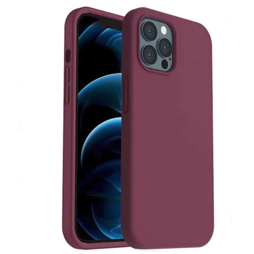 RIFF Ovitek Slim & Soft Silicone Soft Back Cover za Apple iPhone 15 Pro Bordo, (21154501)