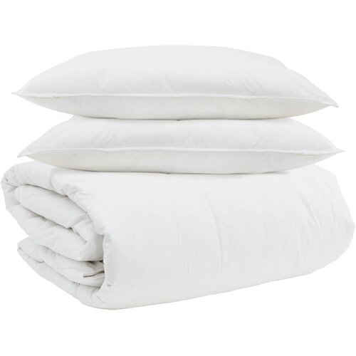 vidaXL Komplet odej z blazino 3 pcs Bela Perje, (5000147691) Cene