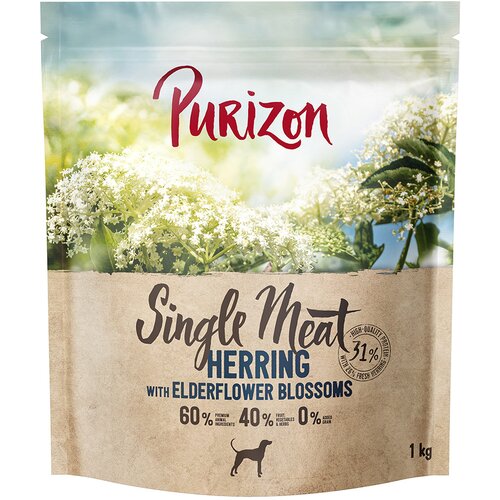 Purizon Single Meat haringa s cvijetom bazge - 4 x 1kg Slike