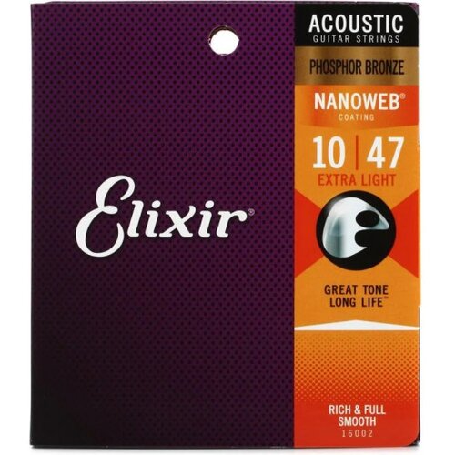 Elixir Žice za akustičnu gitaru 16002 Extra Light, .010-.047 Slike