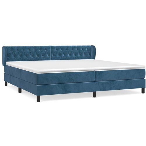 Maison Chic Box spring postelja - Vzmetna postelja z vzmetnico temno modra 200x200 cm žamet SL15082, (21904062) Slike