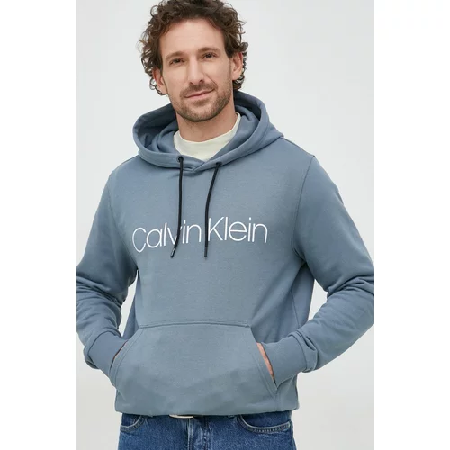 Calvin Klein Bombažen pulover moška, s kapuco