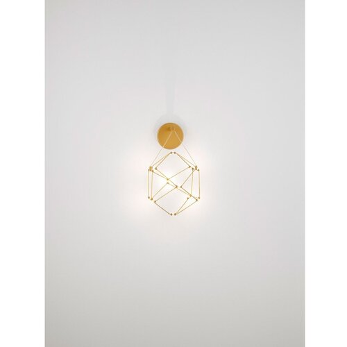 Nova Luce Aluminijasta LED stenska svetilka v zlati barvi Nebula &amp;ndash; Slike