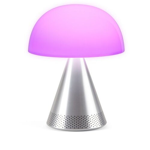 Lexon MINA L AUDIO prijenosna lampa s Bluetooth zvučnikom - Srebrna Slike