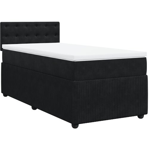 VidaXL Box spring krevet s madracem crni 80 x 200 cm bar&amp;scaron;unasti Slike