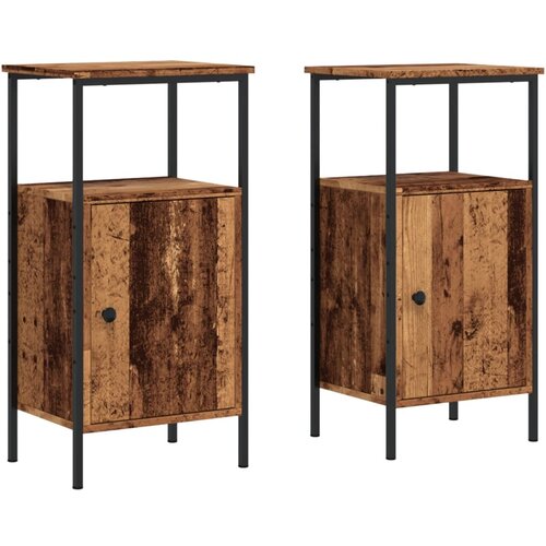Maison Chic Dvo delni komplet Nočne omarice - Nočne mize starinski les 41x31x80 cm inženirski les, (21688439) Slike
