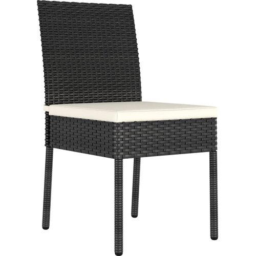Maison Chic Vrtni jedilni stoli - Stol za vrt 2 kosa poli ratan črne barve JS285, (21878415) Slike