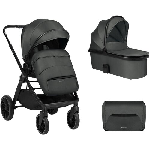 Kikka Boo kolica TIFFANY dark grey set 2in1 sa tvrdom korpom Slike