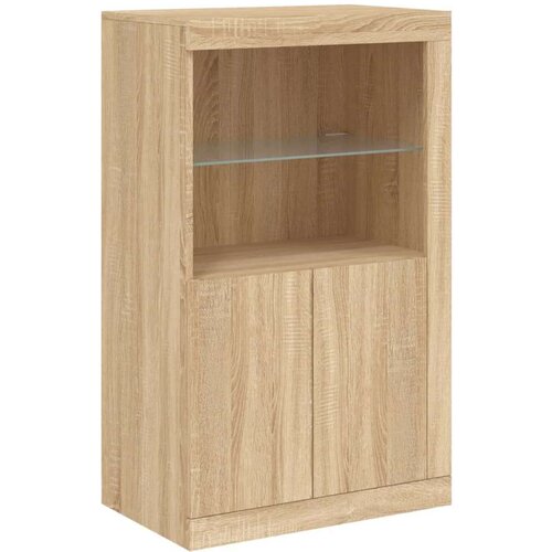  Komoda s LED svjetlima boja hrasta sonome 162 x 37 x 100 cm Slike