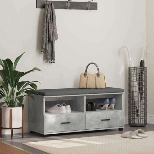  Klupa za hodnik s jastukom Betonsko Siva 100 x 38 x 46 cm Cijene