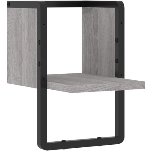 Maison Chic Stenska polica - Viseča Polica s prečko siva sonoma 20x25x30 cm, (21793557) Slike