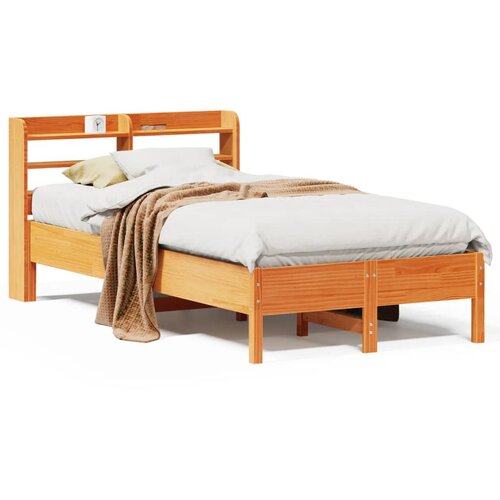 vidaXL Okvir kreveta bez madraca voštano smeđi 120x190 cm od borovine Cijene