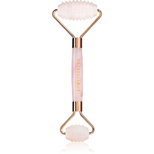 Crystallove Rose Quartz 3D Teeth Roller valjak za masažu za lice Slike