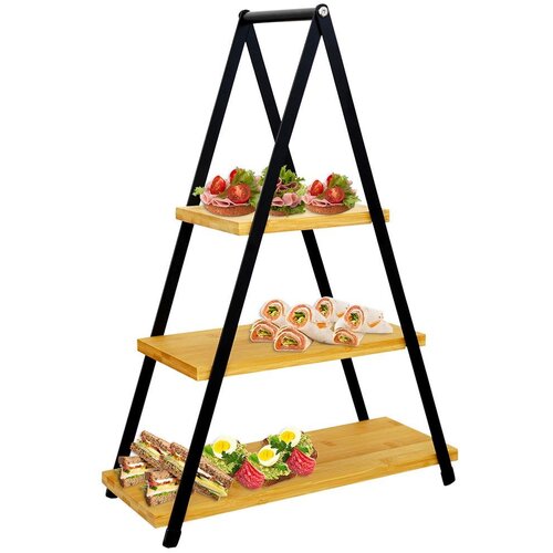 Vilde 139201 - trospratni stalak za serviranje od bambusa - 38 &times; 16,5 &times; 53 cm Cene