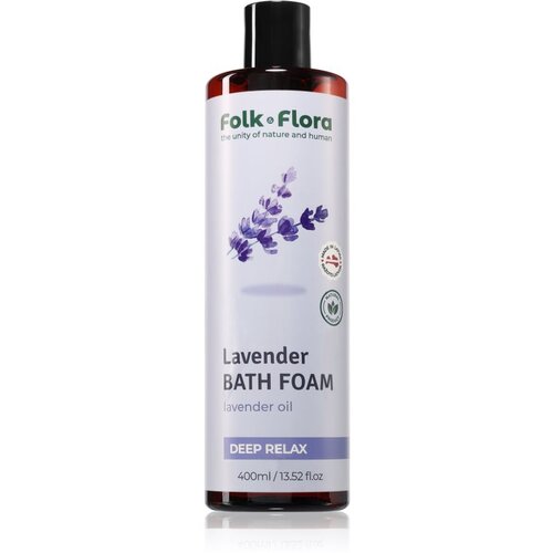 Folk &amp;amp; Flora Lavender pjena za kupanje s umirujućim djelovanjem 400 ml Slike