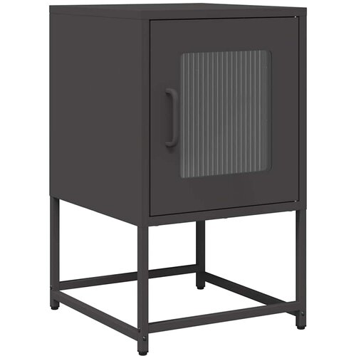 Maison Chic Nočna omarica - Nočna miza črna 36x39x60,5 cm hladno valjano jeklo, (21687659) Slike