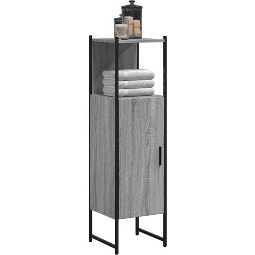  The Living Store Kopalniška omarica siva sonoma 33x33x120,5 cm inženirski les - Kopalniška Omarica, (21442154) Cene