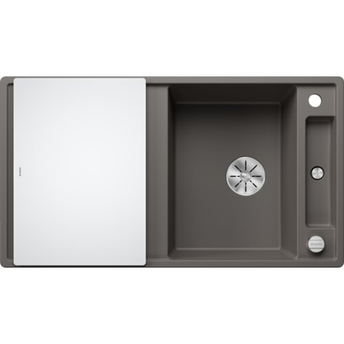 Blanco pomivalno korito AXIA III 5 S InFino SILGRANIT desko steklo, z daljin. prim. - SIVI VULKAN Cene