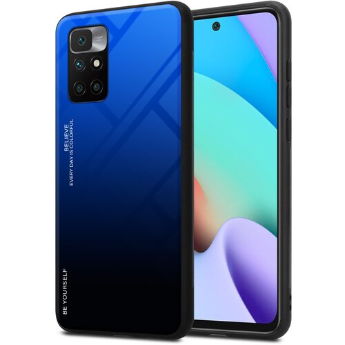 Cadorabo Ohi&scaron;je, združljiv z Xiaomi v modri - črni - dvobarvni za&scaron;čitni pokrov iz silikona TPU in hrbta iz kaljenega stekla, (20593346) Cene