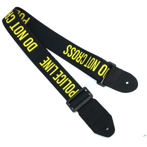Wakertone Kai&scaron; za gitaru sa kožnim krajevima GS2 Guitar Strap Police Black Yellow Cene