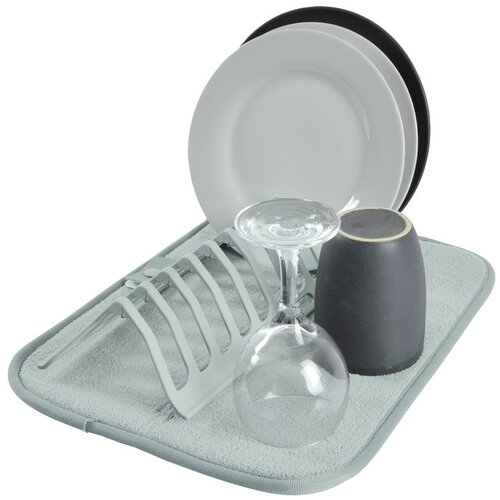 Hom&amp;eacute;a Svijetlo plava plastična podloga za ocjeđivanje posuđa 36x28 cm &amp;ndash; Slike