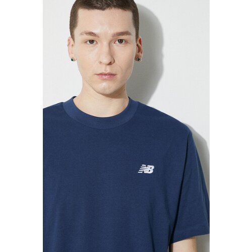 New Balance Majice s kratkimi rokavi SMALL LOGO JERSEY TEE Modra Slike