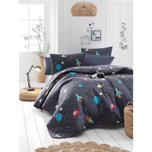  uzay - dark blue dark blue king quilted bedspread (it) (es) Cene