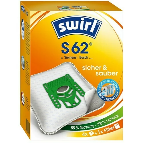SWIRL Vrećica za usisivač S 62 (4 Kom., Namijenjeno za: Usisavače Siemens, Bosch, Krups, Privilege i Protos)