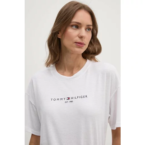 Tommy Hilfiger Kratka majica ženska, bela barva, WW0WW42067