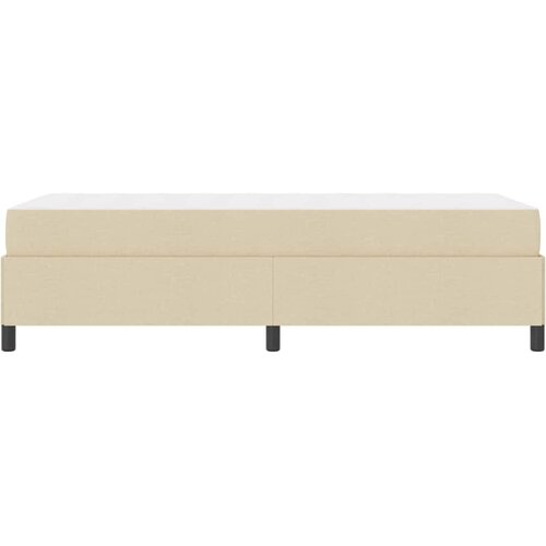  Krevet s opruga kutije Krema 100 x 200 cm tkanina Slike