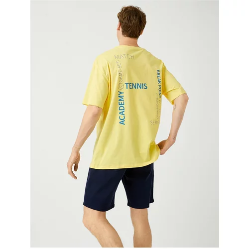 Koton T-Shirt - Yellow - Oversize