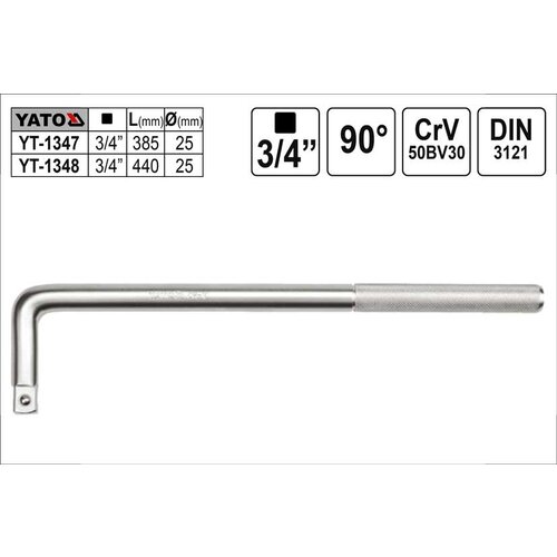 Yato Ročica upognjena 90 ° 3/4 "dolžina 440 mm, (20687484) Cene