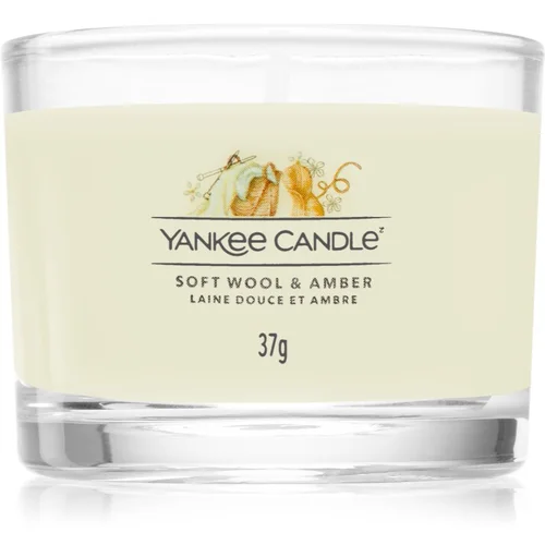 Yankee Candle Soft Wool & Amber mala mirisna svijeća bez staklene posude 37 g