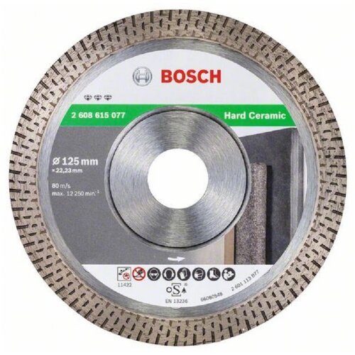 Bosch dijamantska rezna ploča best for hard ceramic 2608615077, 125x22.23x1.4x10 Slike
