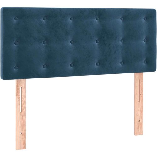 VidaXL Box spring krevet s madracem tamnoplavi 90x200 cm bar&amp;scaron;unasti Slike