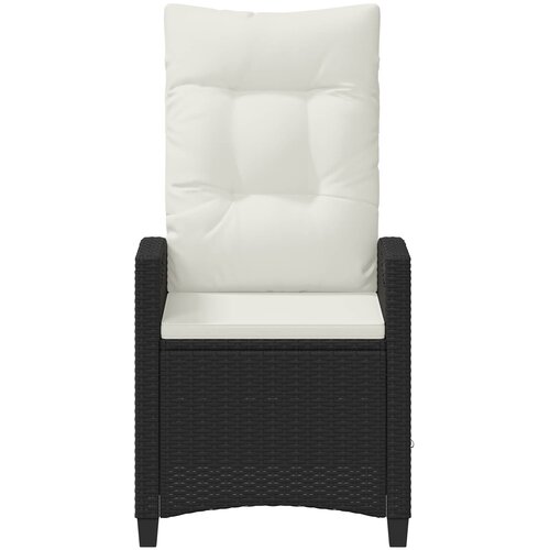  Ležaljka u vrtu Crna i Krema 56 x 60 x 112 cm poliratan Slike