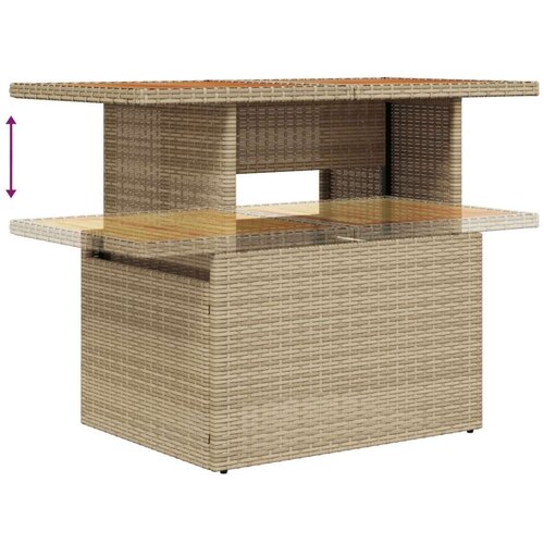 vidaXL 9-dijelni Sofa set za vrt s jastučićima Bež Poli ratan Cene