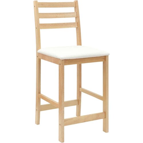  Trpezarijske stolice 2 pcs Prirodna 40 x 47 5 x 99 5 cm - Prirodna i bijela Slike