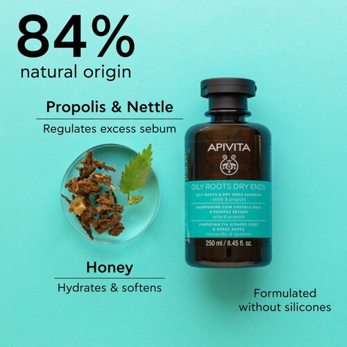 Apivita Oily Roots &amp;amp; Dry Ends set za masno vlasi&amp;scaron;te i suhe vrhove Slike