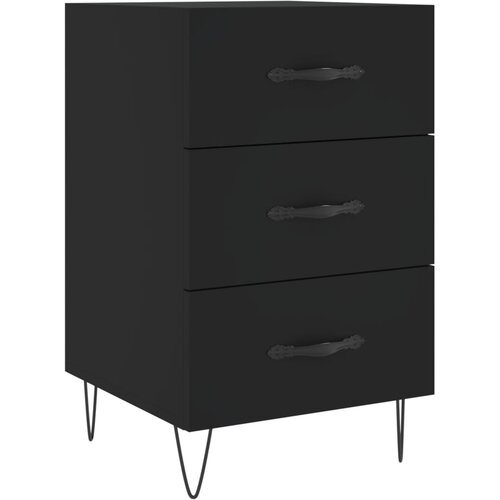 Maison Chic Nočna omarica - Nočna miza črna 40x40x66 cm inženirski les, (21687579) Slike