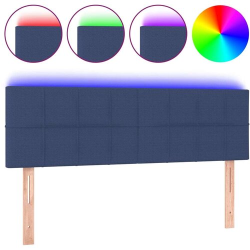  Uzglavlje plavo 144x5x78/88 cm od tkanine Slike