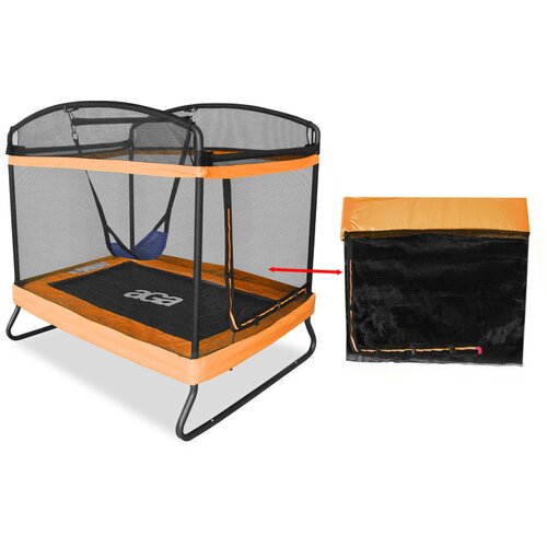 Aga Zaščitna mreža za pravokotno trampolino 122x183 cm Oranžna, (21550684) Cene