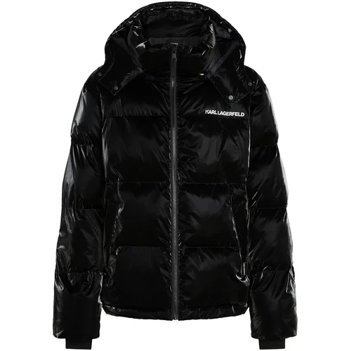 Karl Lagerfeld Zimska jakna črna / bela