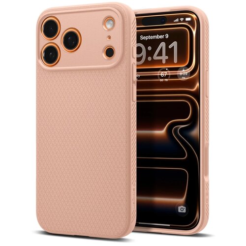 Spigen LIQUID AIR maska za IPHONE 17 PRO MAX ROSE TITANIUM Slike